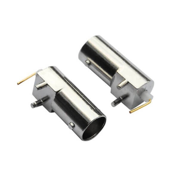 bnc 連接器 90度射頻同軸 母頭鋅合金 PCB插座板