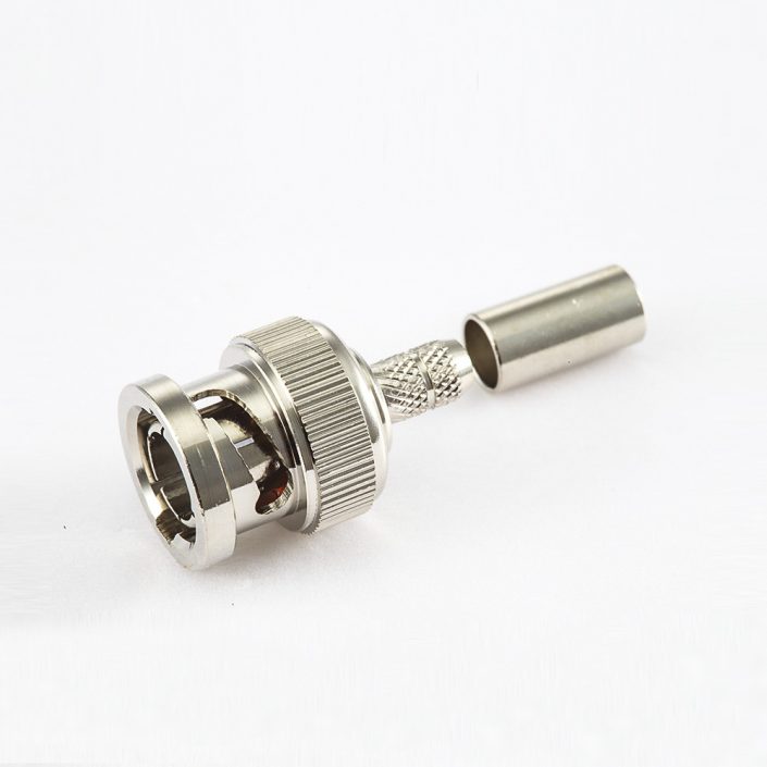 BNC 75Ω公頭直式壓接SYV75-3電纜 BNC 75Ω公頭直式壓接SYV75-3電纜