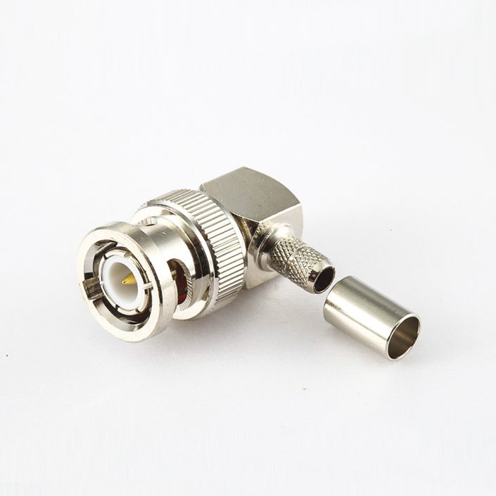 BNC 公頭彎式壓接RG58/RG142電纜 BNC 公頭彎式壓接RG58/RG142電纜